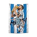 Argentina Football Flag with Messi GOAT Artwork gallery image