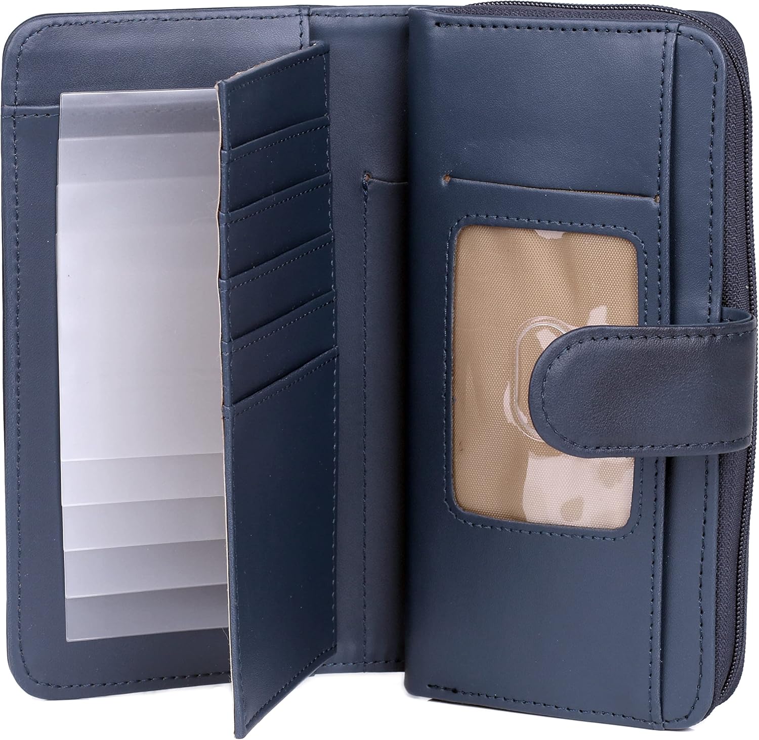 Julia Buxton Heiress Checkbook Wallet Navy - Image 4