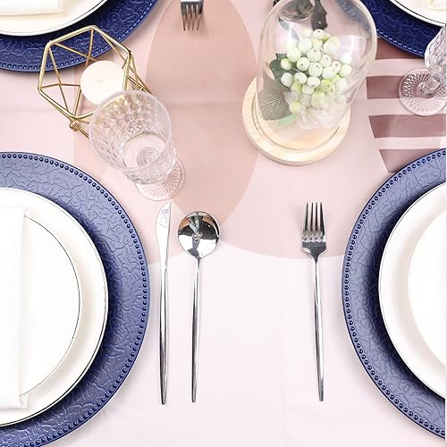 Miniatura 6 de SforGUVA Platos de carga marrones con cuentas, juego de 6 platos de plástico a granel para bodas, para decoración de mesa, vacaciones, Acción de