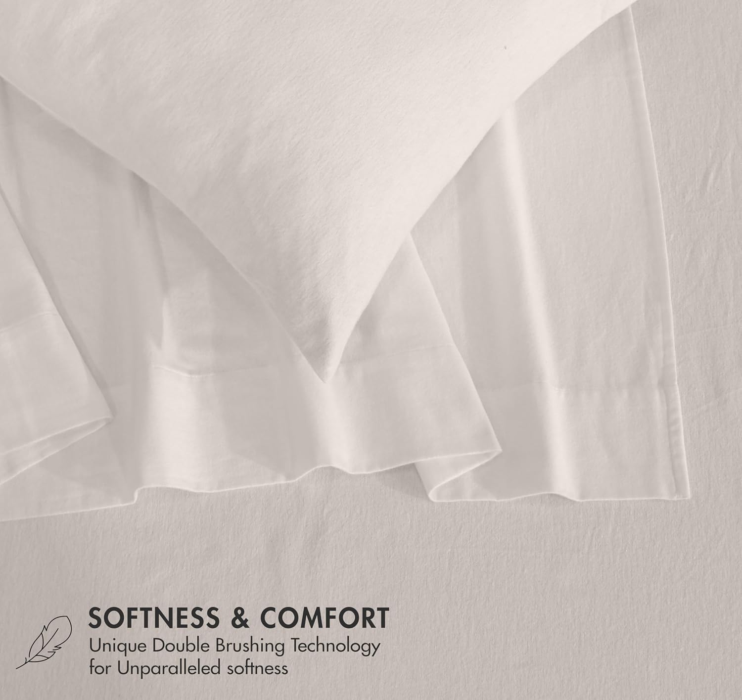 RUVANTI Flannel Sheets Queen Size - GOTS Certified 100% Organic Cotton, 4 Piece Warm, Soft & Breathable Set, Deep Pocket Snug Fit, Double Brushed Cozy All Season Bedding, Natural - Image 5