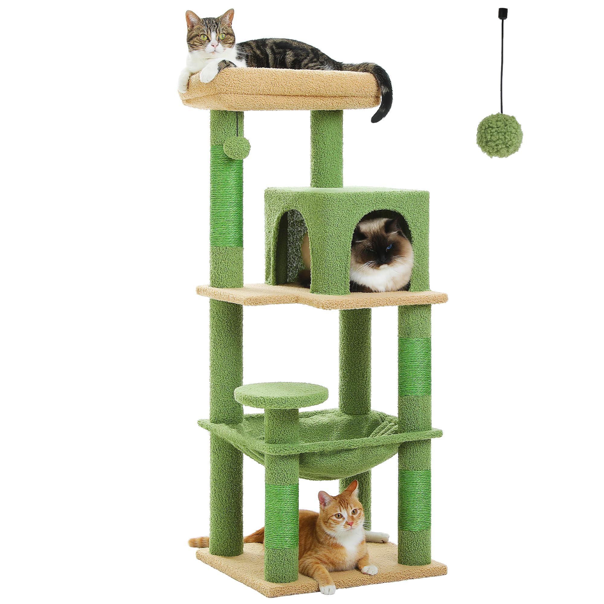Arbre à chat cactus 116 cm idéal pour un salon moderne et dynamique
