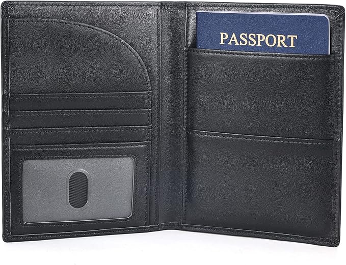 Polare Napa Leather Passport Holder RFID Blocking Travel