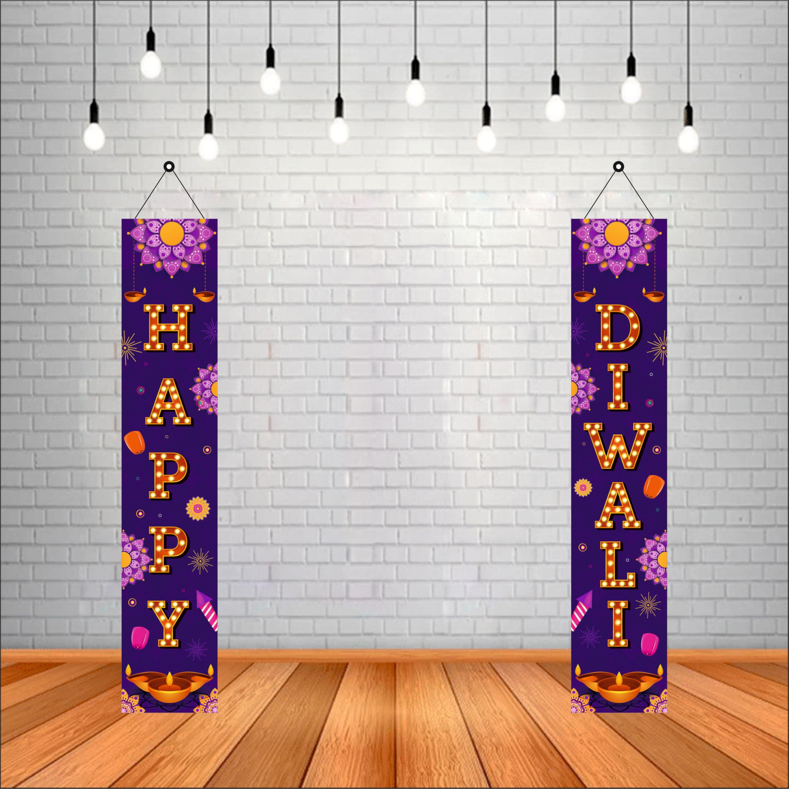 Party Baazaar Diwali Backdrop | Diwali Decoration Items for Home | Happy Diwali Outdoor Yard Front Porch Hanging Set | Happy Diwali Backdrop Decoration Item (Pack of 2, Size: 5x1 Feet, Multi Color) (B0CZTRT2N3) Amazon Price History, Amazon Price Tracker