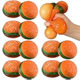 Meooeck 12 Pcs Hamburger Stress Relief Toy Hamburger Toys for Birthday Party Fun and Cute Christmas Stocking Stuffer Supplies Favors and Decorations Ideal for Boys and Girls Autism