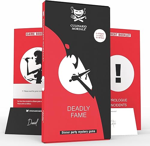Culinario Mortale Deadly Fame - Un moderno juego de cena de misterio de asesinato para 5-8 jugadores