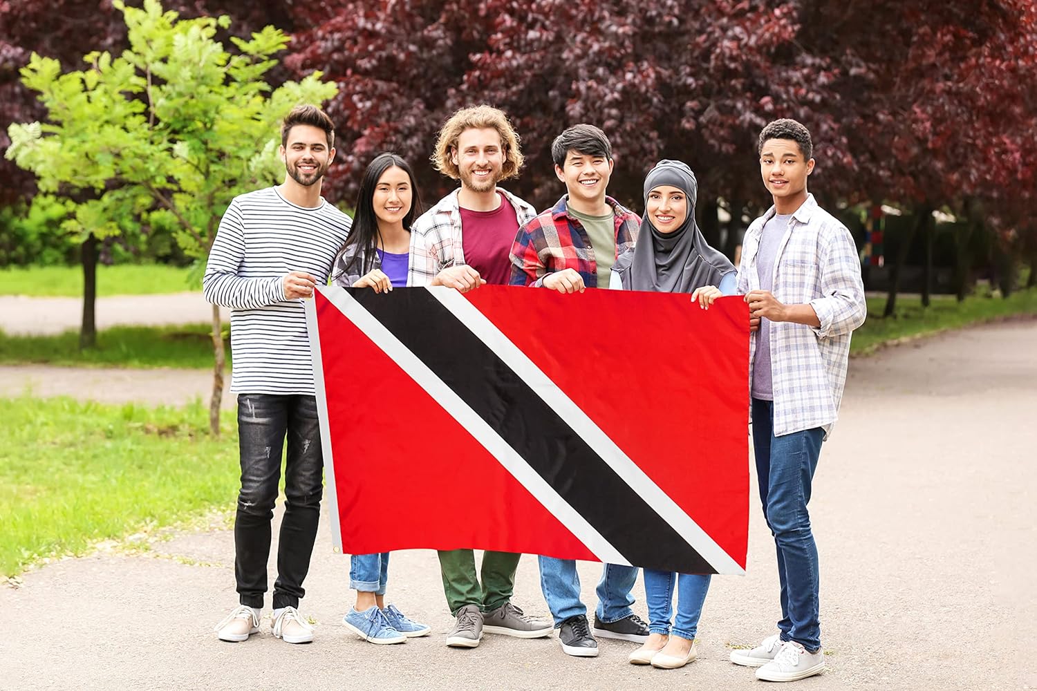 DANF Trinidad and Tobago Flag 3x5 Ft Thick Polyester, Fade Resistant, Brass Grommets, Canvas Header Trinidad & Tobago Tobagonian National Flags with 3 X 5 Feet - Image 4