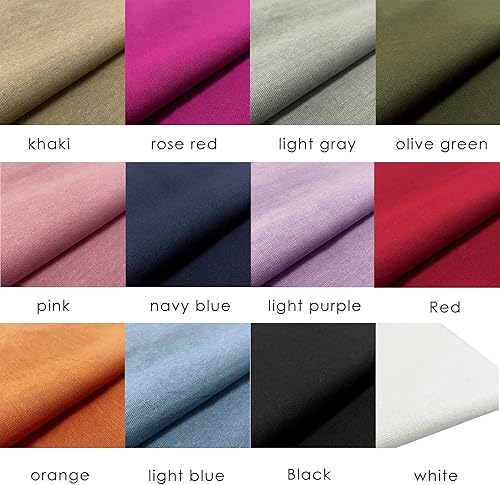 Vista 2 de Juego de 12 piezas de tela de lino bordada, tela de lino para bordar, tela cuadrada para costura, acolchar, prendas de vestir, manualidades, 12