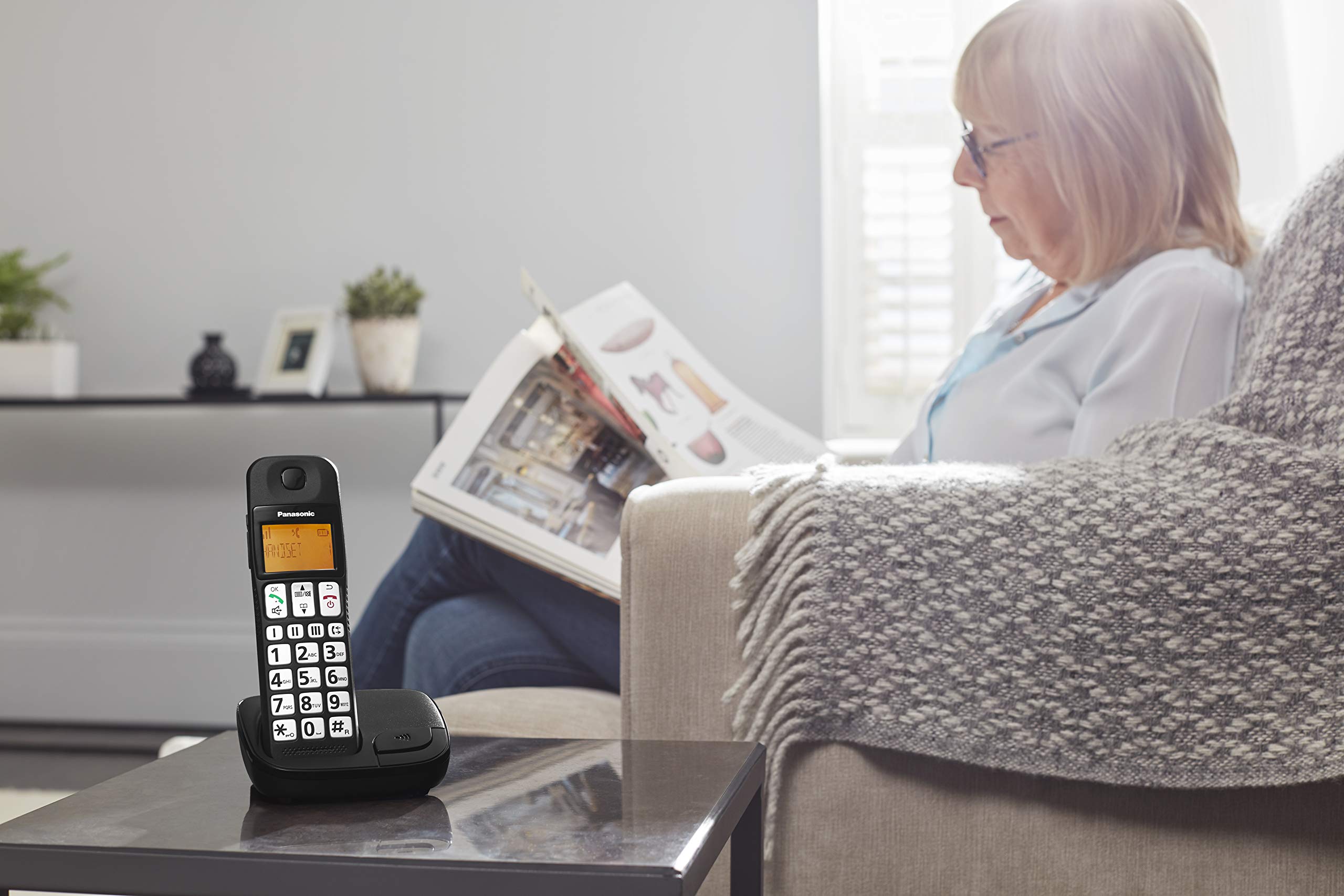 Buy Panasonic KXTGE110E Big Button Single DECT Cordless Telephone with