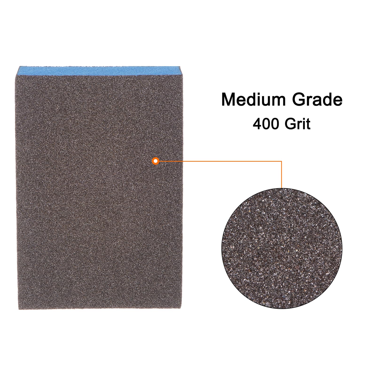 Blocchi di levigatura, 4 pezzi di spugne abrasive, grana 400, blocco abrasivo 100x70x25 mm(150Grits)