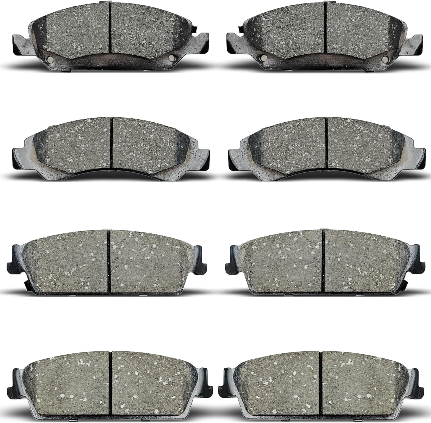 ALADICHE 8pcs Ceramic Front Rear Disc Brake Pad Set Fit For 2008-2013 For Toyota For Highlander, D1324 D1325