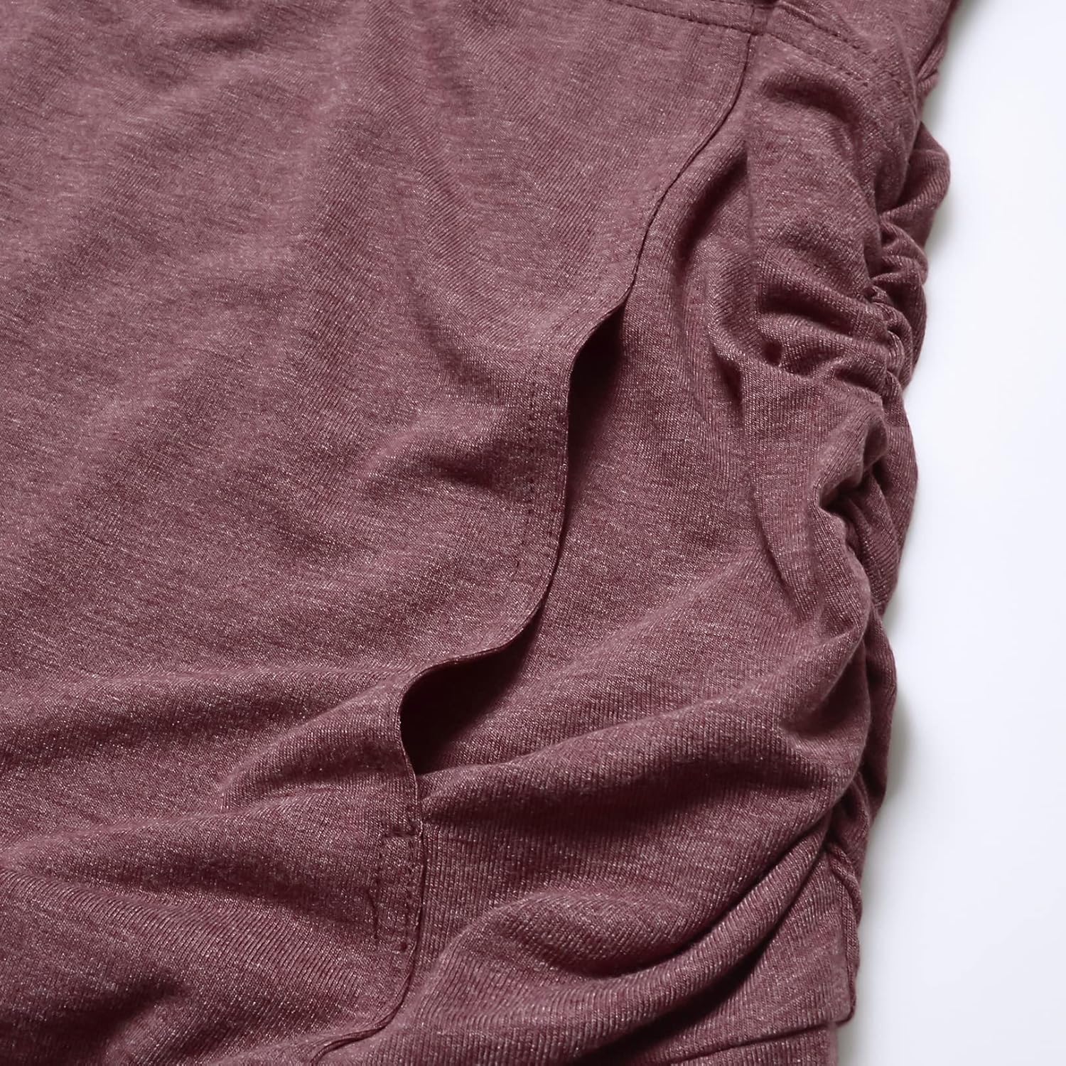 DEBELLY Maternity Shirt with Pocket Women's Lapel Top Casual Pregnancy Long Sleeve Zipper Hoodie - Image 5