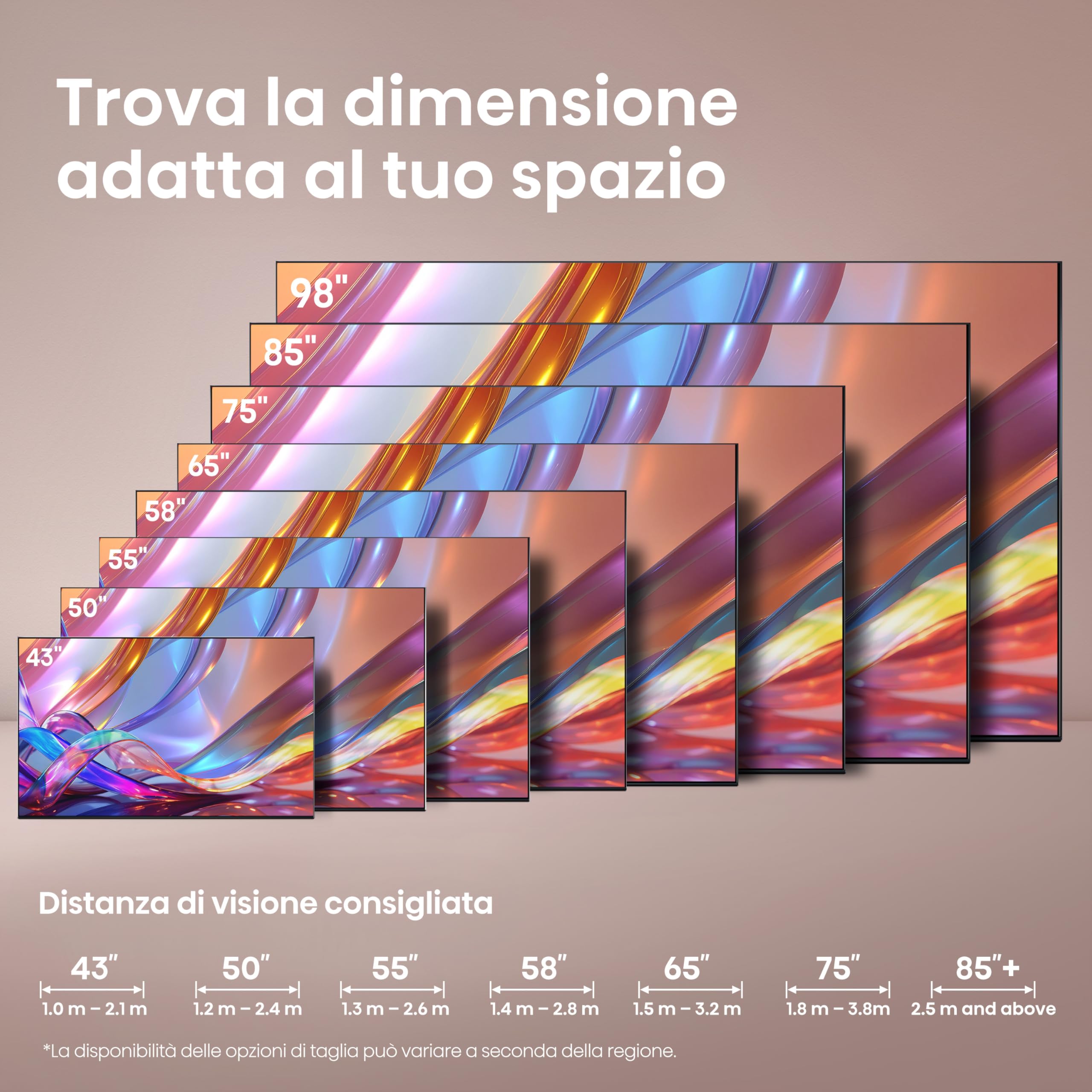 Hisense Smart TV QLED 43" 4K 43E7DS, 60Hz, Dolby Atmos, VIDAA OS, Dolby Vision IQ, HDR 10+
