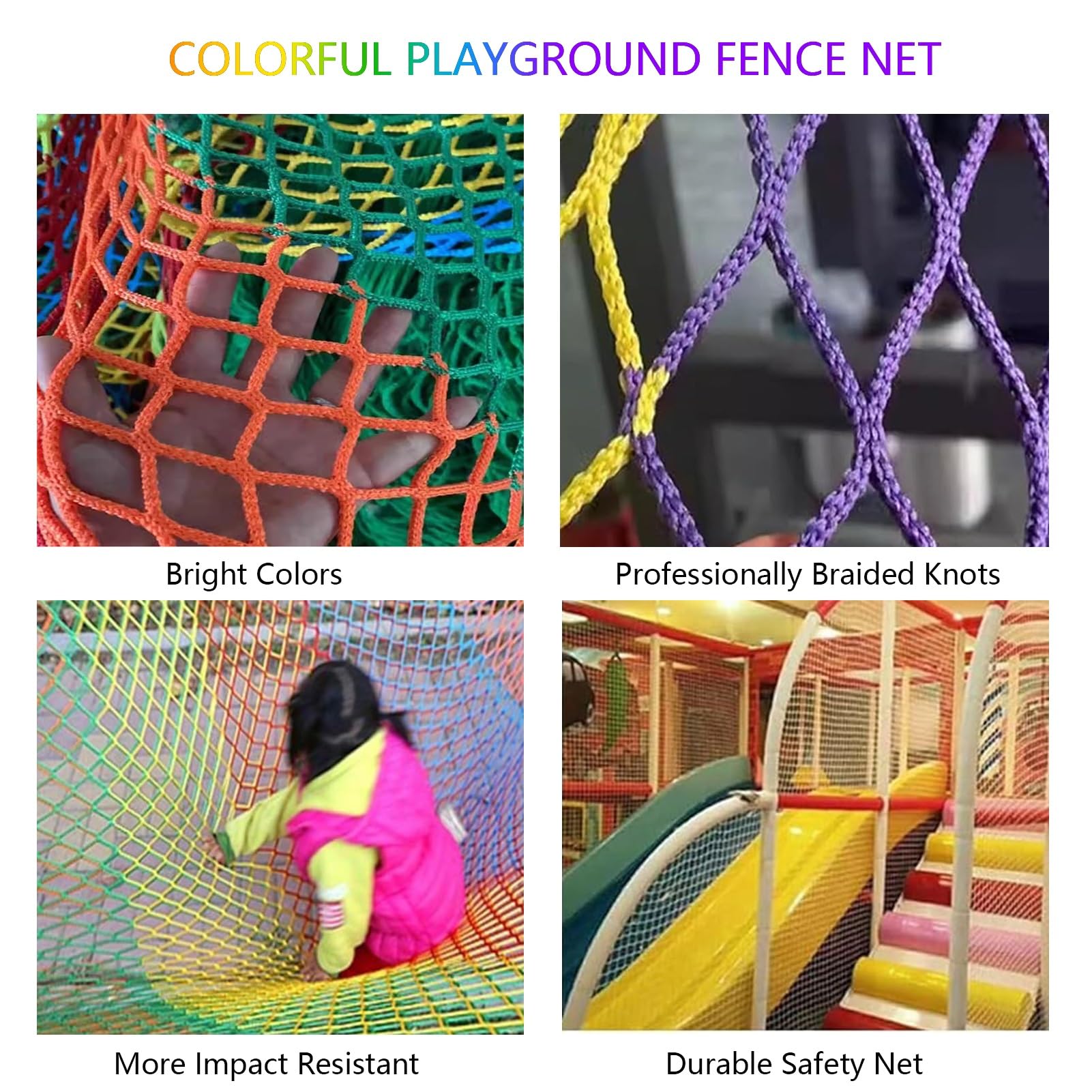 Red de Remolque, Red Anticaída para Barandilla de Paisaje, Red de Balcón, Valla de Juegos Trenzada Sin Nudos, Personalizable ZLRBN(2x3m/7x10ft)