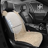 Vista 6 de LACDL Beaded Car Seat Covers for Cars, Cooling Bead Seat Cover for Trucks & SUVs - Auto Ventilated Seat Cooler Pad, Natural Wood Breathable Beads