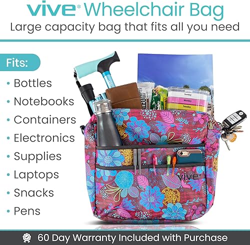 Vista 20 de Bolsa de transporte Vive para andador, universal, para accesorios de sillas de ruedas, andadores, andadores con ruedas y sillas de transporte, que