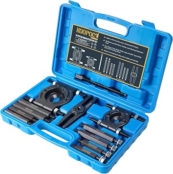 KOOPOOL 12-Piece Bearing Puller, Wheel Hub Puller Set, Wheel Bearing Removal Tool, Blind Bearing Puller, 5 Ton Capacity Bearing Separator with 2 and 3 Bearing Separator Jaws