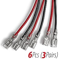 Vista 2 de Cables de terminal de batería SLA, espada hembra de conexión rápida/desconexión terminales tipo F1 de 0.189 in con mangas aisladas y cables