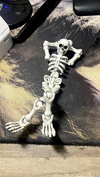 T13 Skeleton Action Figure, Movable Articulated Human Skeleton, 5.12-in Action Figure Wearing Multiple Sets of Weapons, Can Be Painted, Suitable for Collectors As Desktop Decorations (1pcs)