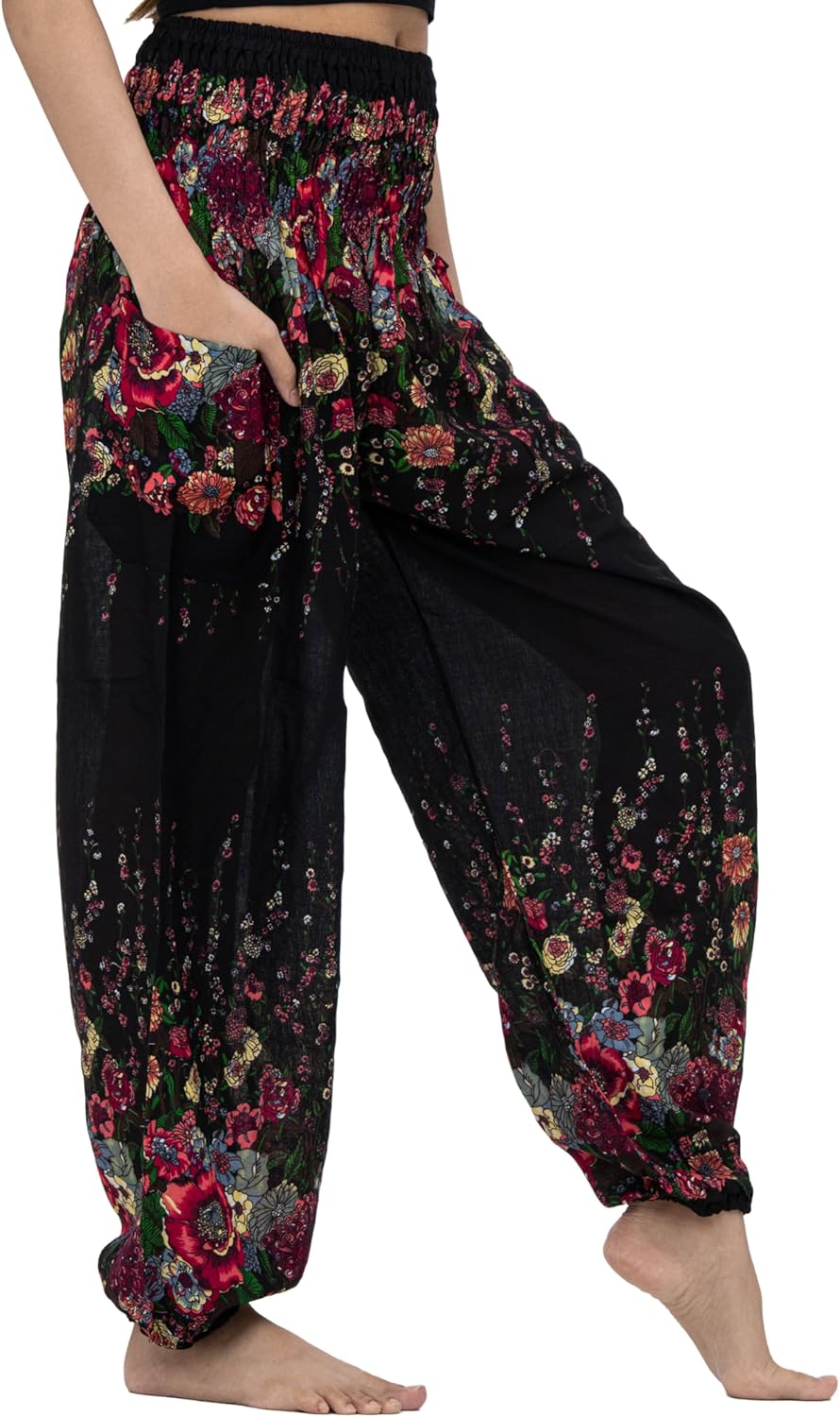 B BANGKOK PANTS Harem Pants Women Yoga Boho Clothes with Pockets - Image 2