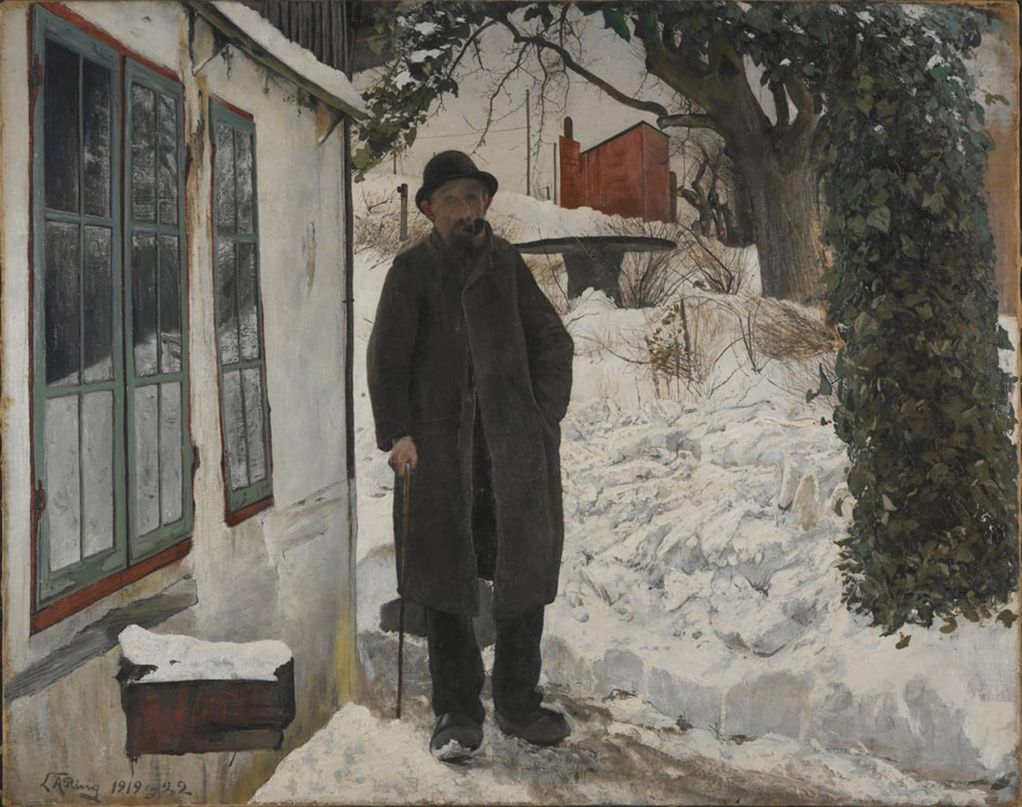 POSTERIIk Vintage Art Print Images Pictures Print At the Old House by Laurits Andersen Ring Modern Colour Posters for Office Home Decor 60x90cm