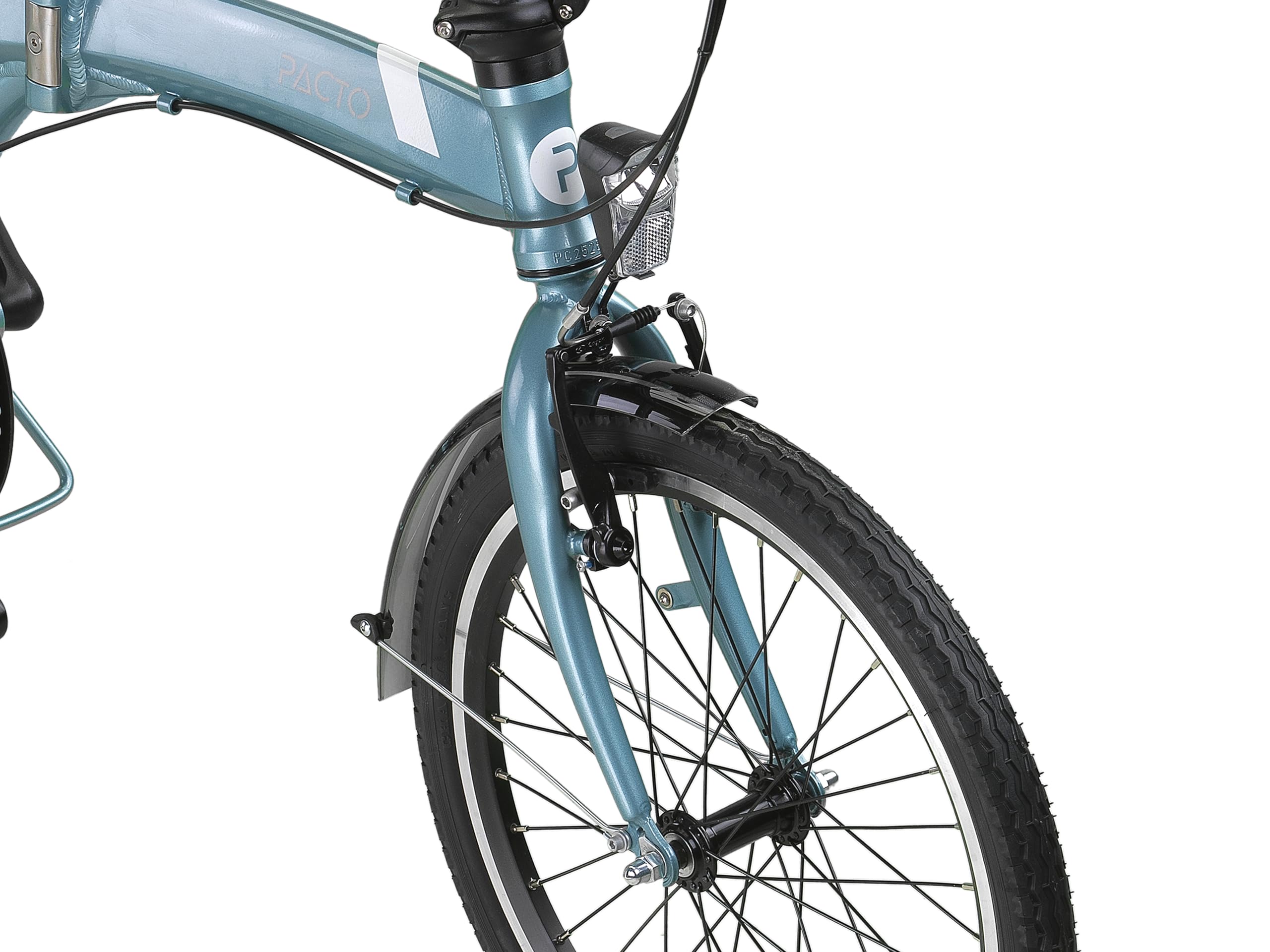 PACTO Five N7 Premium Klappfahrrad Für Erwachsene - Aluminiumrahmen Bike 20 Zoll Aluminiumräder Bicycle, 7 Nabenschaltungen Rücktrittbremse Faltrad Klapprad