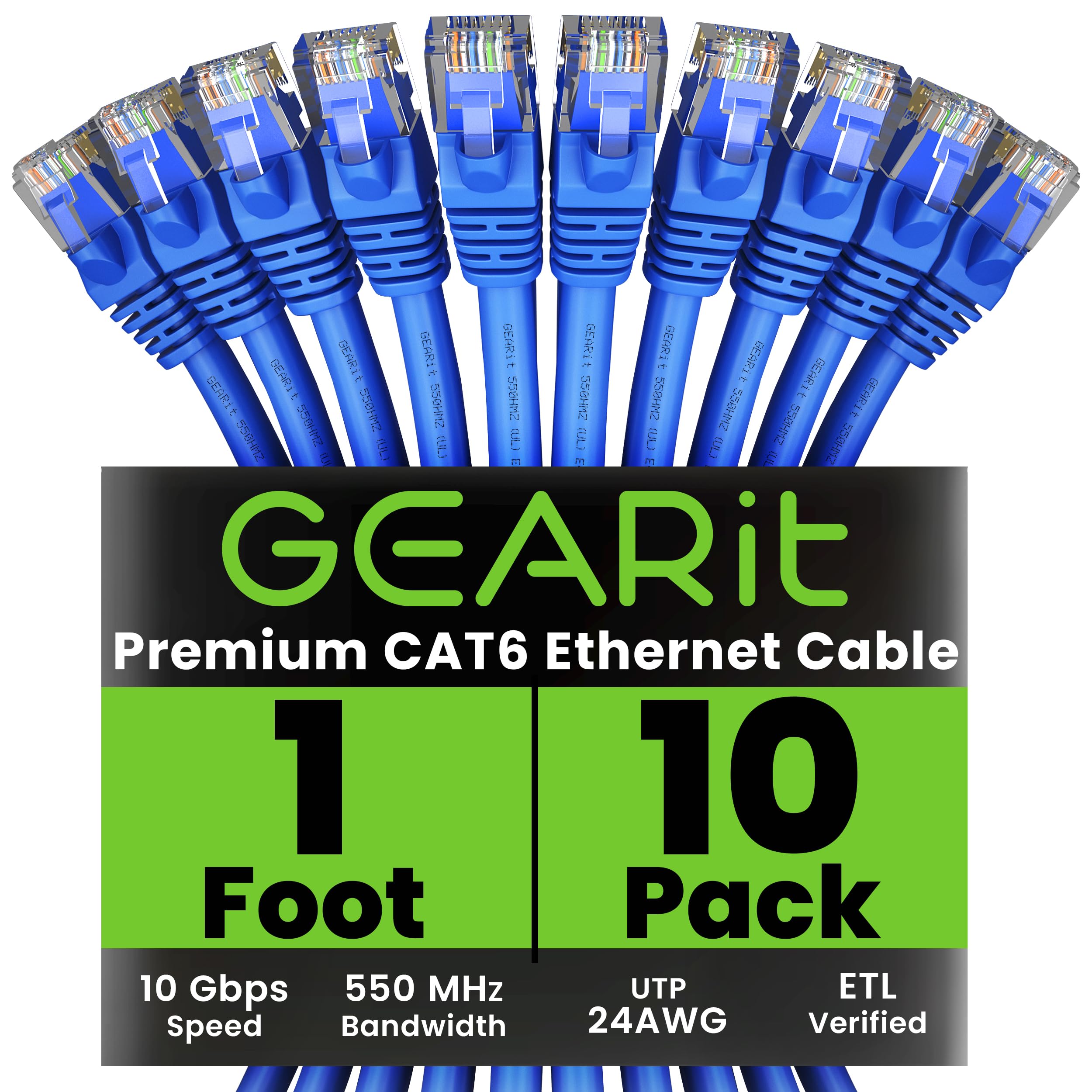 Networking Cables Maximm Cat6 Ethernet Cable 3-Pack (7 Ft) - High Speed ...
