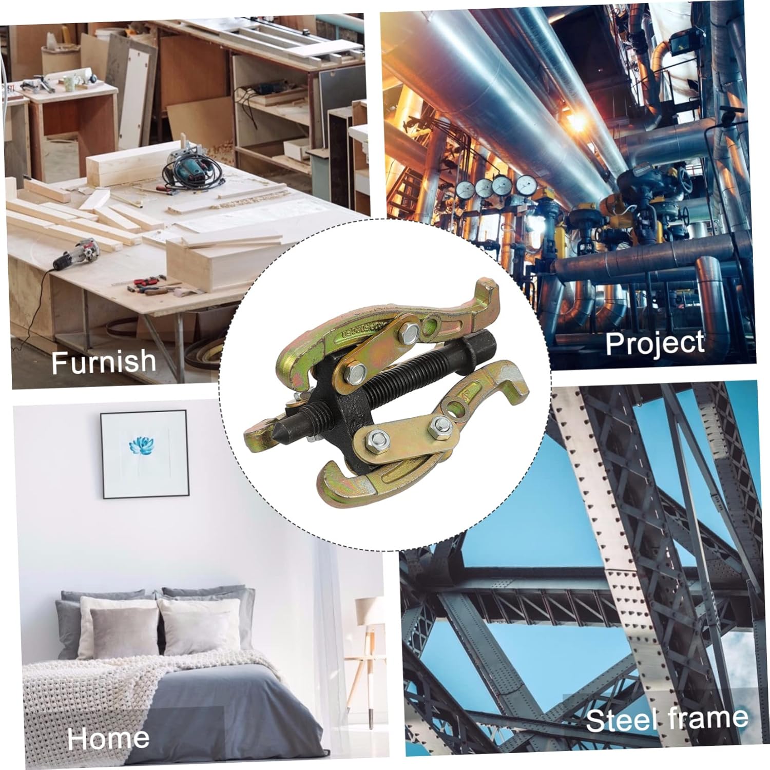 Three-jaw Code Puller for Jaw Gear Bearing Puller Efficient Tool for Car Wiper Gear Bearings Random Color