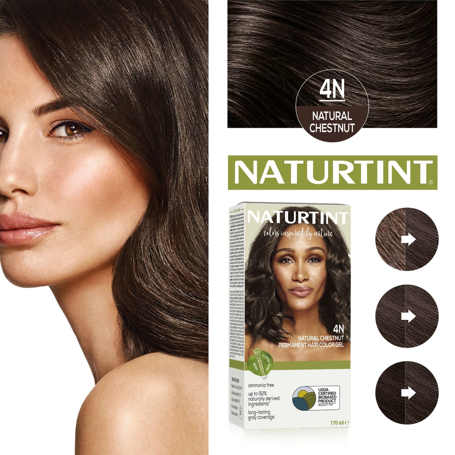 Natural Chestnut 4N 5.4 oz, Naturtint Hair Coloring