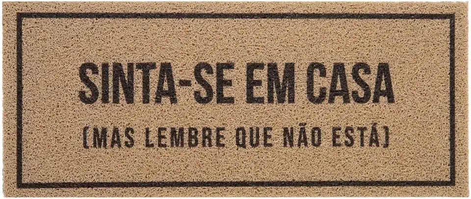 Capacho Vinil Kapazi Sinta-Se Em Casa 30X70cm – Tapete para Entrada Antiderrapante