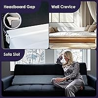 Vista 6 de Bed Wedge Pillow for Headboard Gap Up to 7", Triangle Gap Filler for Bed, Mattress Wedge Gap Filler, Headboard Space Filler, Corner Pillow, White