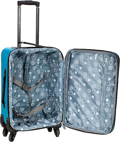 Vista 5 de Rockland Pasadena Maletas blandas con ruedas giratorias, Turquesa