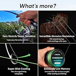 YUMEOWL Thinner Braided Fishing Line, Ultra-Strong Abrasion Resistant Zero Stretch Braided Line, 4&8 Strand