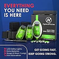 Vista 2 de LED Safety Light (2 Pack) - Clip On Strobe/Running Lights for Runners, Dog, Bike, Walking, Boat, Kayak, Stroller and More - High Visibility