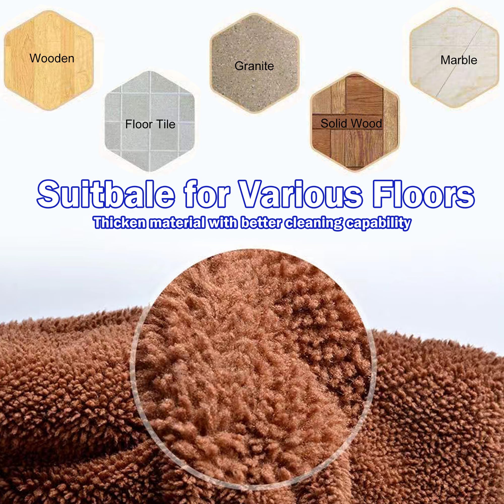 Housse De Balai Microfibre Réutilisable - Pour Nettoyage à Sec Ou Humide - Adaptable à La Plupart Des Balais - Enlève Poussière Et Poils D'animaux - 8