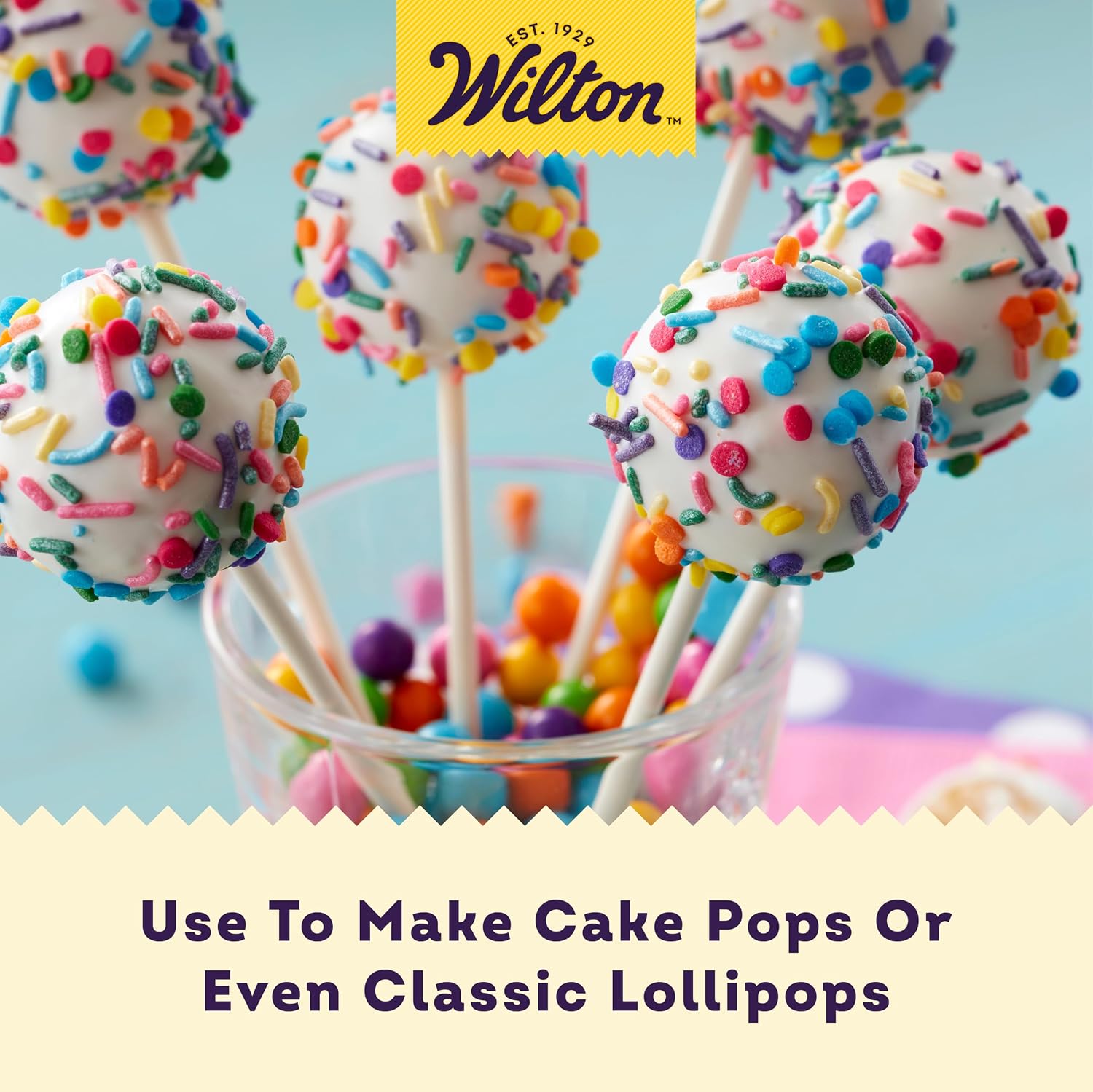 Wilton White 6 Inch Cake Pop Sticks, Paper Lollipop Sticks for Cake Pops, Candy, Party Treats, and DIY Desserts, 100-Count image 3