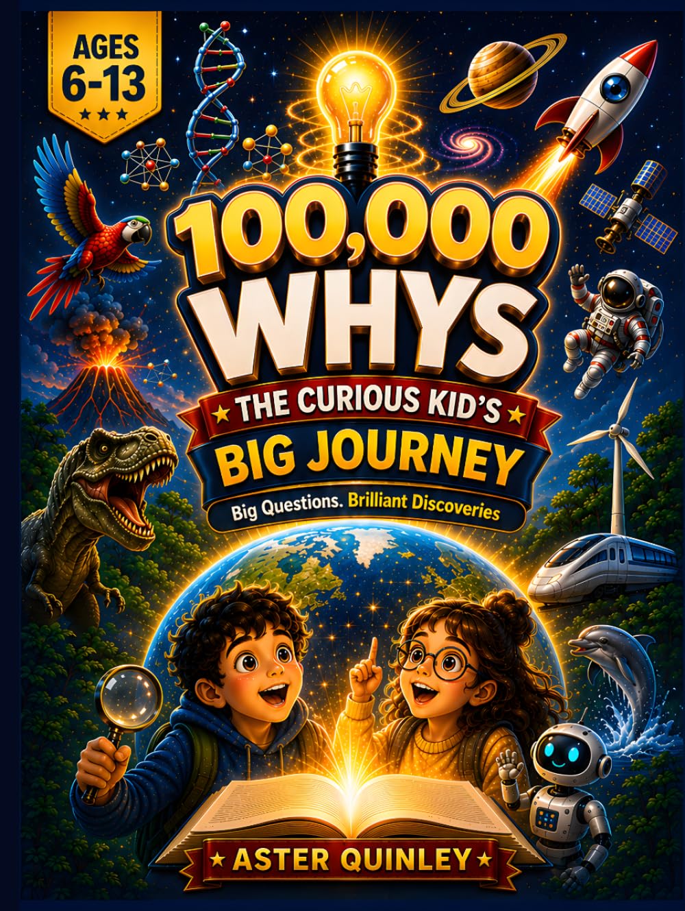 100,000 Whys The Curious Kid's Big Journey: 120 Big WHY Questions & Amazing Answers with Infographics, Fun Facts, Activities & Quizzes for Curious Kids Ages 6–13