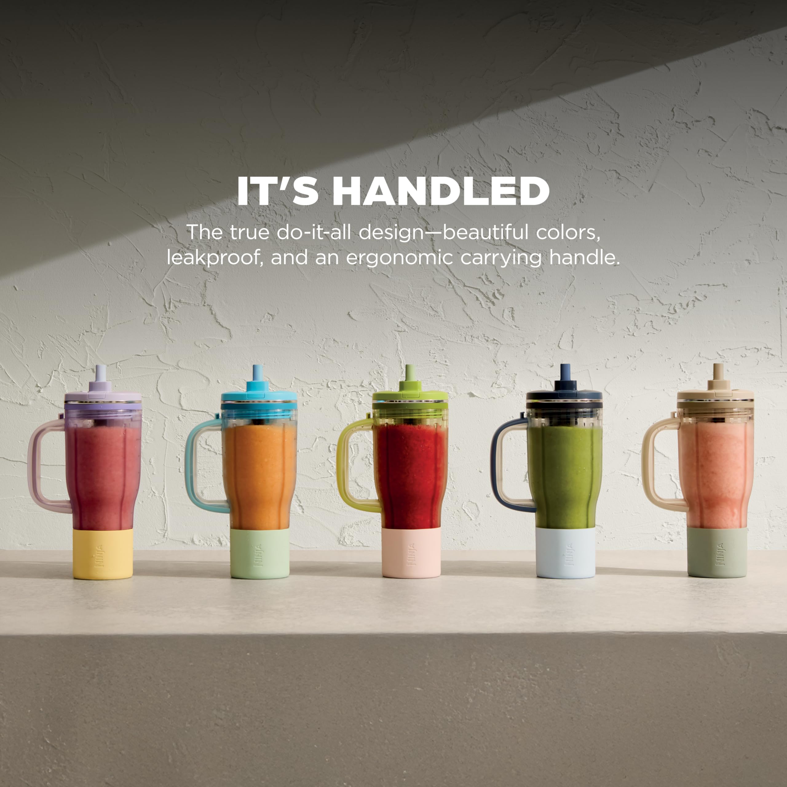 Ninja Blendboss™ | Personal Blender for Smoothies & Frozen Drinks | 26oz Travel Tumbler with LeakProof Lid, Chug Spout & Detachable Straw | Auto-iQ Technology | Stone Mint | DB351ST - 3