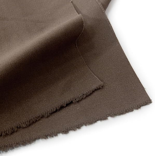 Widarms 100% Cotton Canvas Fabric by The Yard, 59" 12oz Natural Duck Canvas Fabric for Crafts, Handmade Home Decor, Sewing DIY Cloth, Embroidery (Brown, Cut by The Yard) - 5