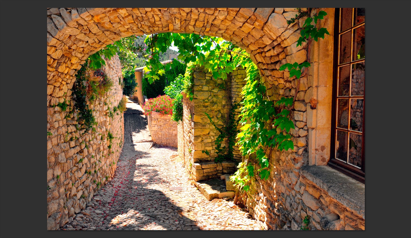 murando - Papier peint panoramique ville 350x256 cm - Revêtement mural décoration salon - Design moderne - Architecture france pierre été ville paysage urbain provence d-B-0075-a-a