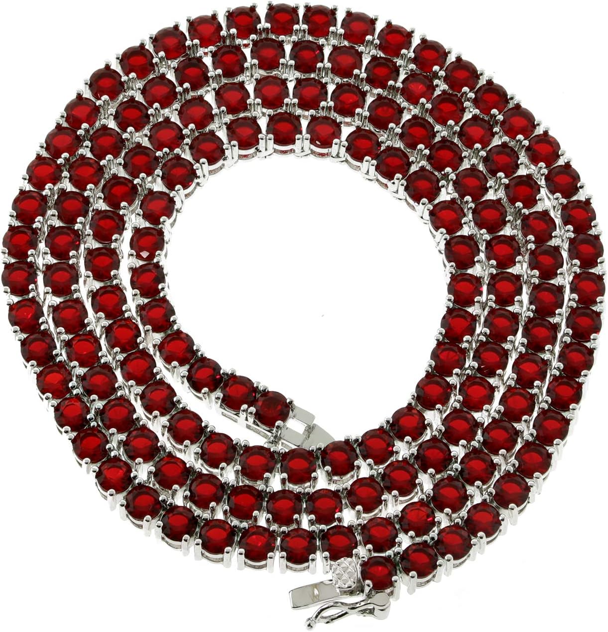 Unisex NEW 4mm 1 Row Tennis Necklace Choker Chain Lab Created Diamonds 4MM Solitaires Multi Color 16-24 inches Brcelet 6.5-9 inches