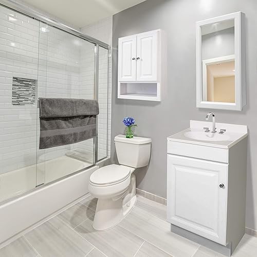 Miniatura 35 de Design House Wyndham 597229 - Armario de tocador de baño de 36 pulgadas, listo para montar, color blanco