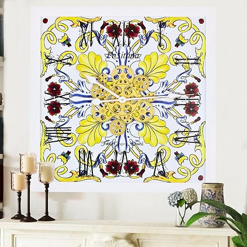 Vista 74 de The Gears - Reloj de pared con engranajes móviles (Vietri, redondo de 36 pulgadas)