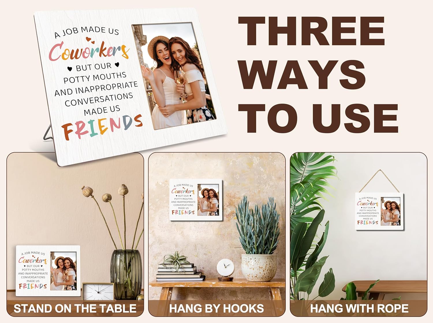 Coworker Photo Frame, Work Bestie Gifts, Coworkers To Friends Picture Frame Gifts For Birthday Christmas Retirement, Going Away Gifts For Colleagues Friends, Coworker Leaving Gifts for Women -81 - Image 3