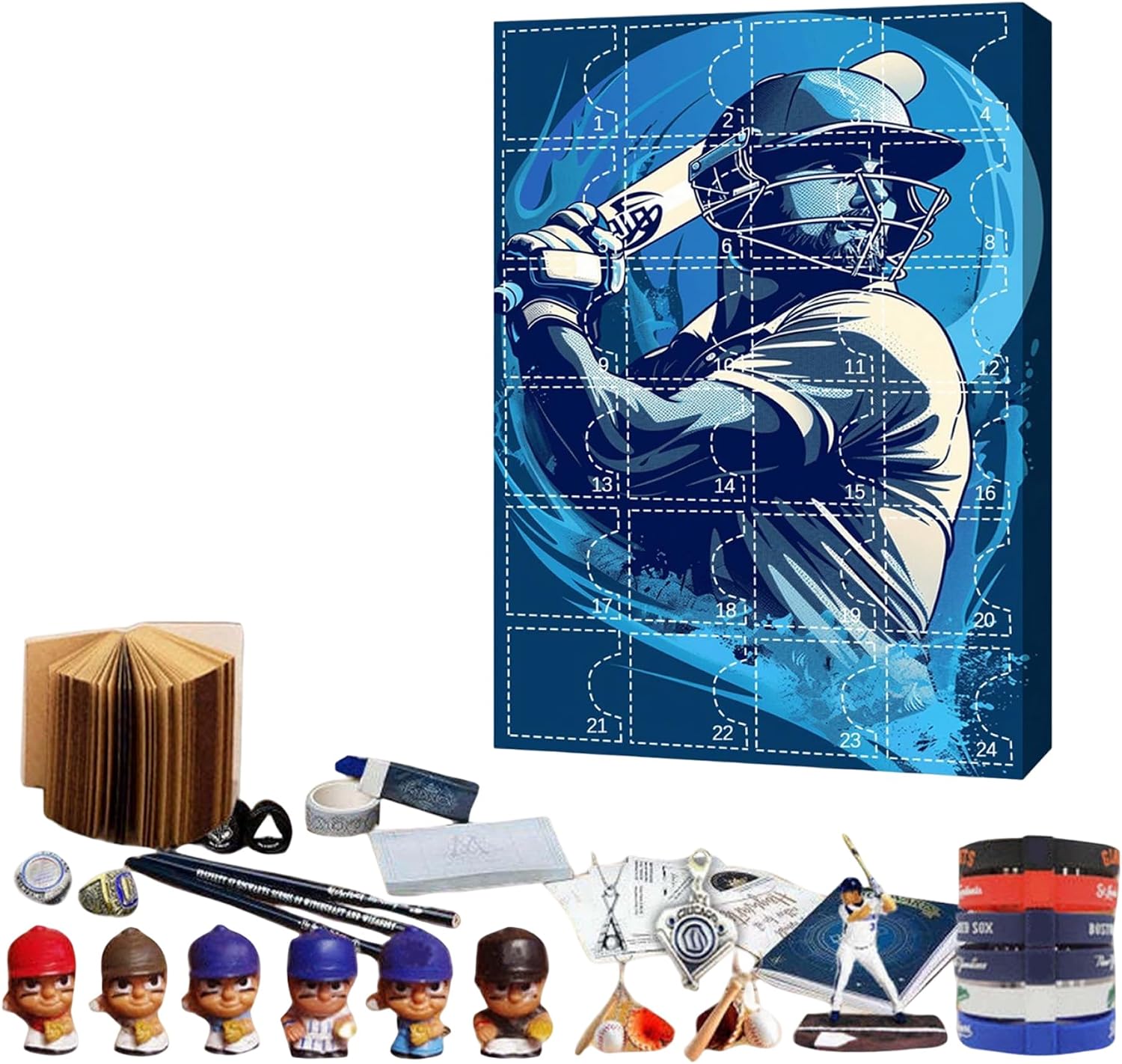 Baseball Advent Calendar 2025 24-Day Christmas Advent Calendar with Practical Accessories for Adult Men Teen Boys 2025 Sports Christmas