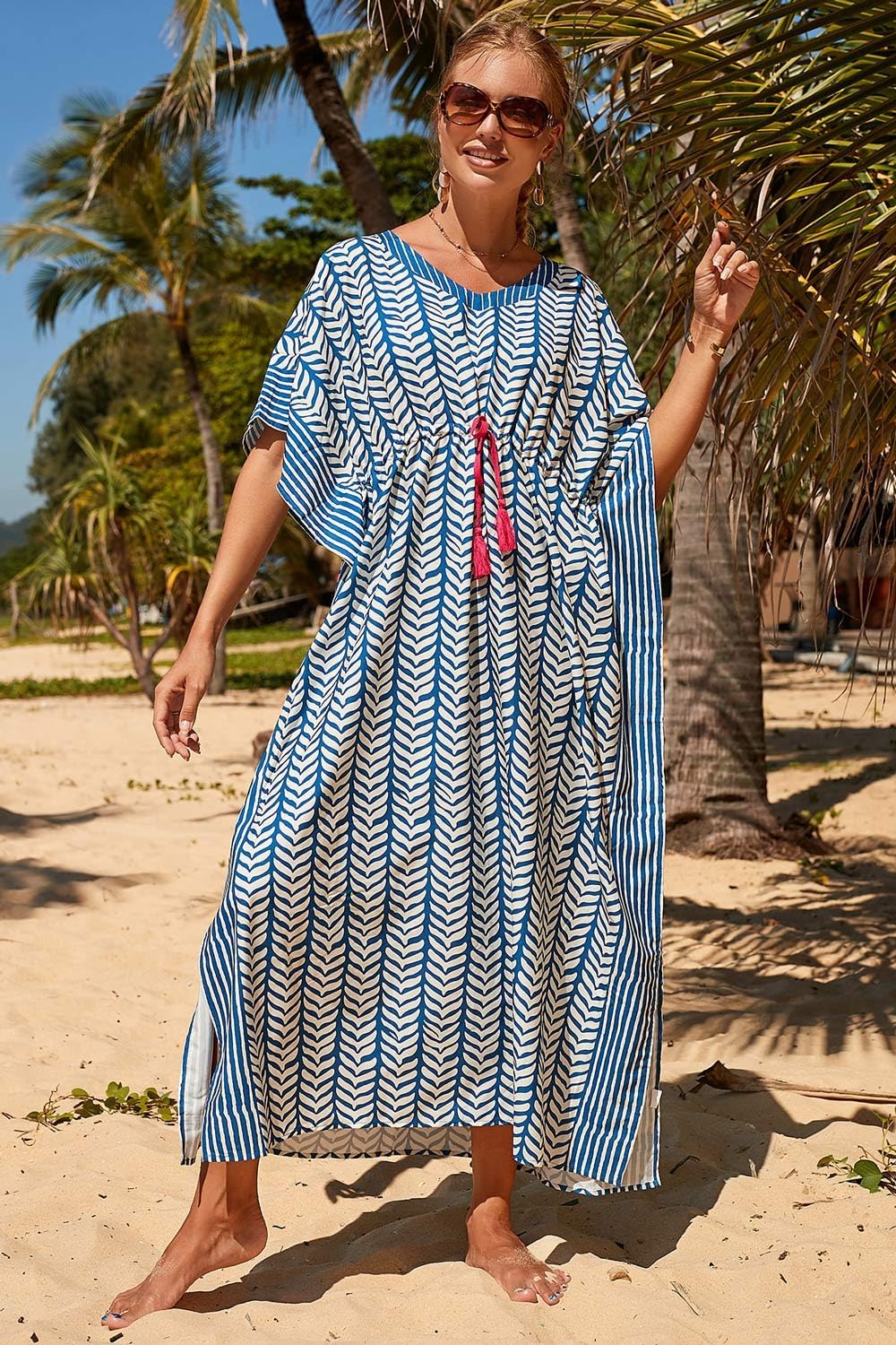 CHERRY CAT Beach Dress Swim Cover Up Summer Dress Swimwear Cover Ups - Image 2