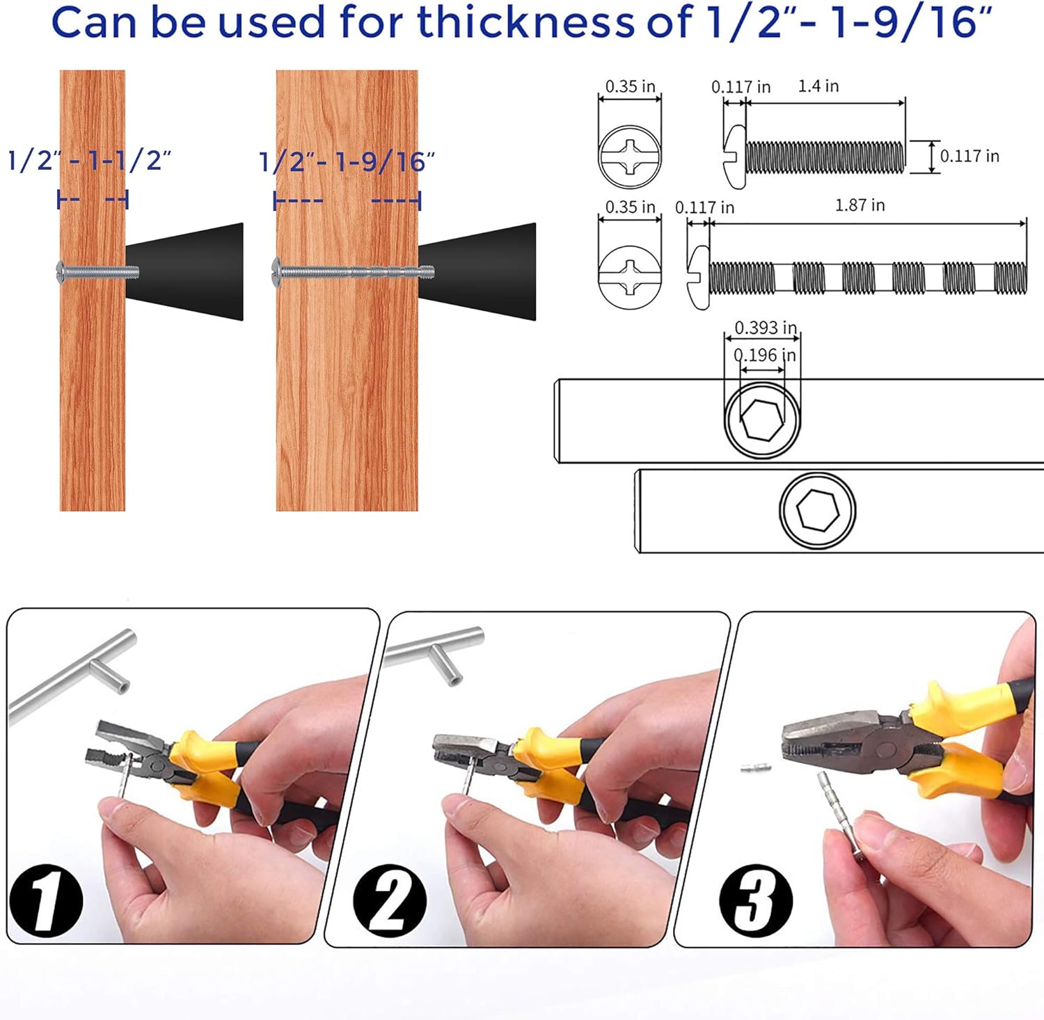 Ravinte 30 Pack 3/4 inch Kitchen Cabinet Knobs Drawer Knobs Matte Black Drawer Pulls Dresser Handles for Dresser