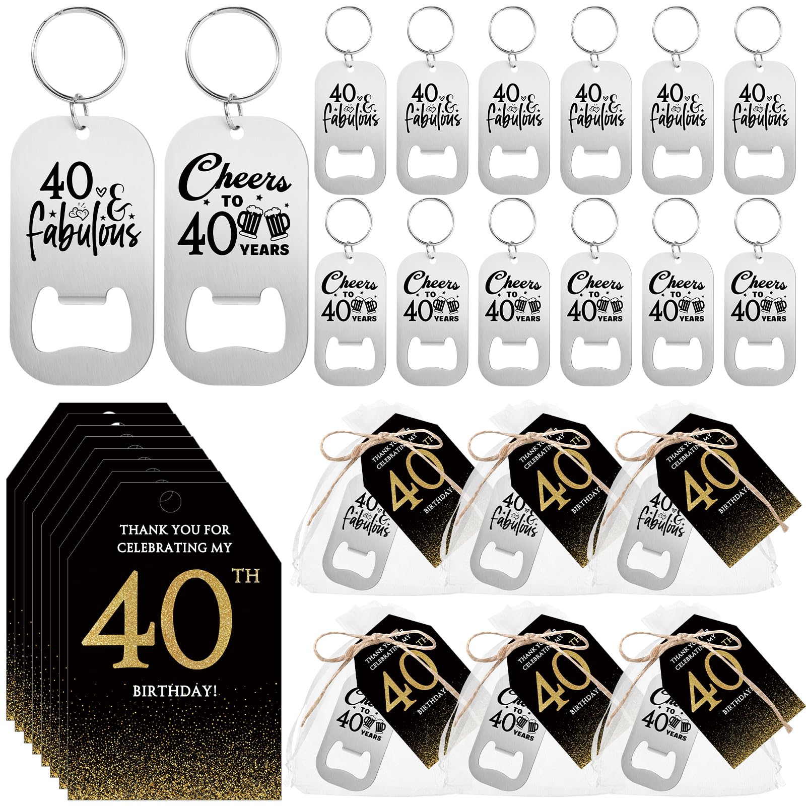 Amazon.com: Tioncy 50 Set 40th Birthday Party Favors Beer Opener