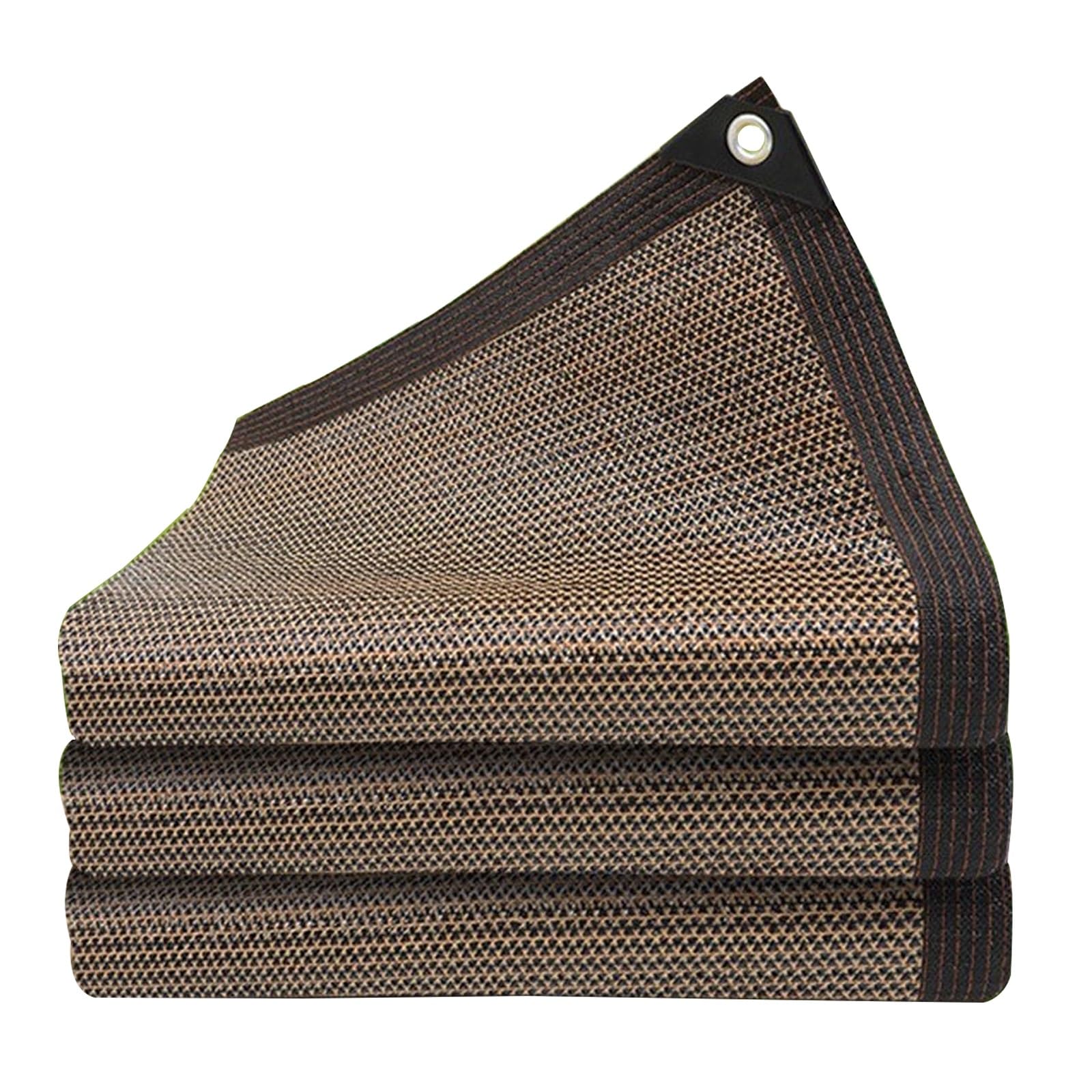 90% taux d'ombrage Filet D'ombrage Brun Tissu D'ombrage Avec œillets Toile D'ombrage Piscine Voile D'ombrage pour Extérieur Terrasse Pergola Balcon Serre 1x2m 2x3.0m 3x4m 4x5m 5x6m 6x7m(3.5x10m)