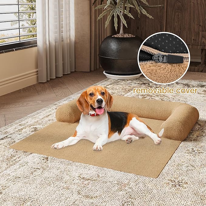 Cama Ortopédica para Perros Grande con Borde y Espuma Viscoe miniatura 4
