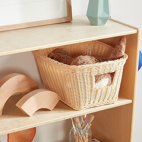 Miniatura 32 de ECR4Kids Streamline Gabinete de almacenamiento de 2 estantes, 24 pulgadas de alto, pantalla de doble cara, gris lavado Gris (Grey